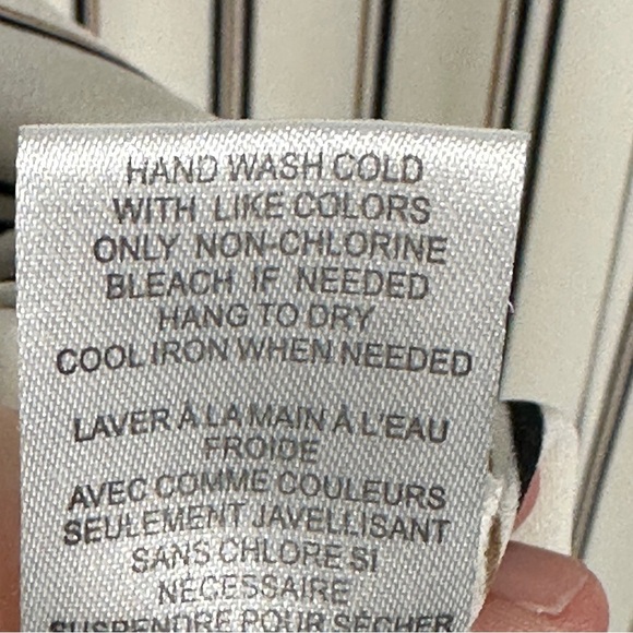 DR2 semi-sheer short sleeved tunic, size XL, polyester, stripe, office - Picture 5 of 11